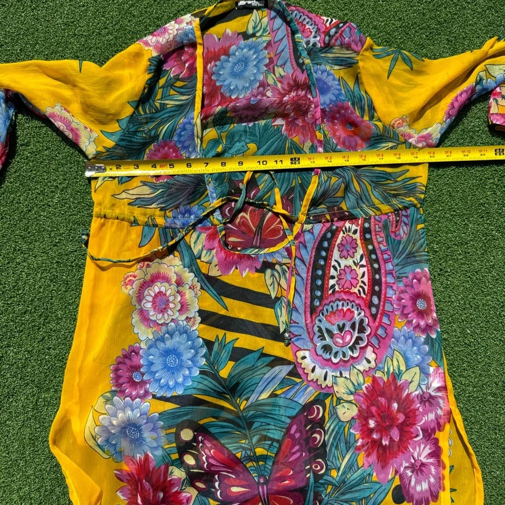 Paradise Sheer Floral Coverup, One‎ Size, EUC